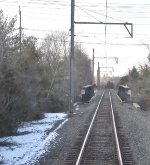 Rear view along the Princeton Branch of the bridge over Rt. 1 